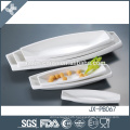 boat shape white porcelain dinner pate, pizza plate,